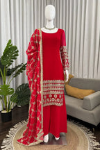 Embroidered Kurta Set with Palazzo
