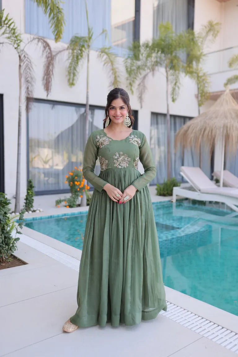 Full Sleeve Party Gown