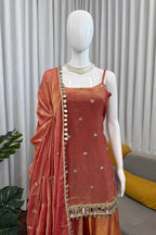 Fendy Silk Kurti with Sharara Set