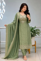 Designer Jacquard Full Stitch Suit