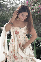 Floral Thread Sequin Anarkali Gown Set