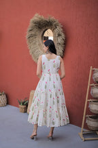 Sleeveless  A-Line Midi Dress