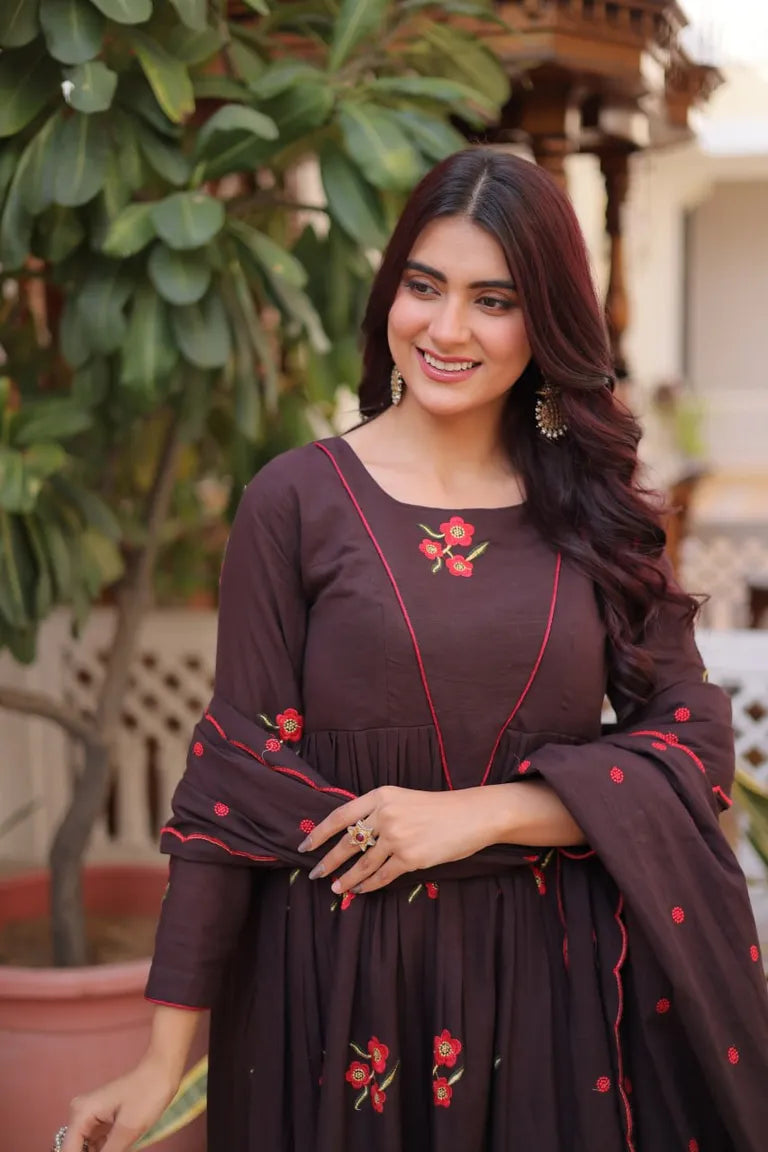 Traditional Cotton Embroidered 3-Piece Set