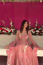 Elegant Anarkali with Silk Dupatta