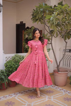 Embroidered Cotton Tiered Maxi Dress