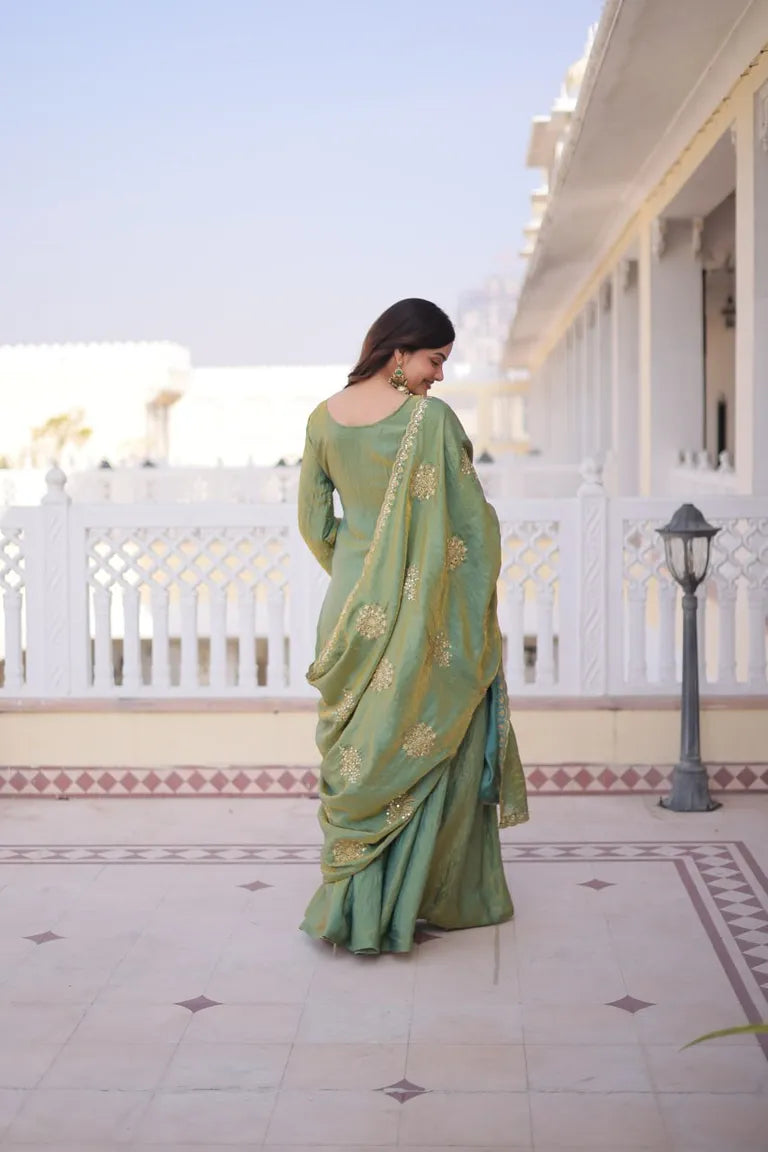 Festive Fendi Crush Sharara Suit