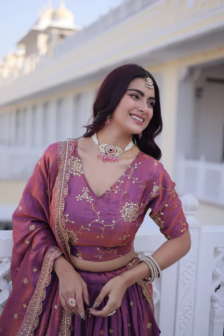 Festive Silk Lehenga Dupatta