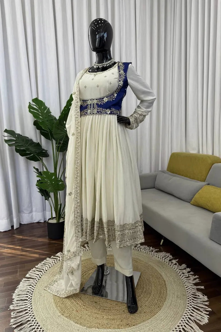 Festive Thread Sequin Anarkali Dress