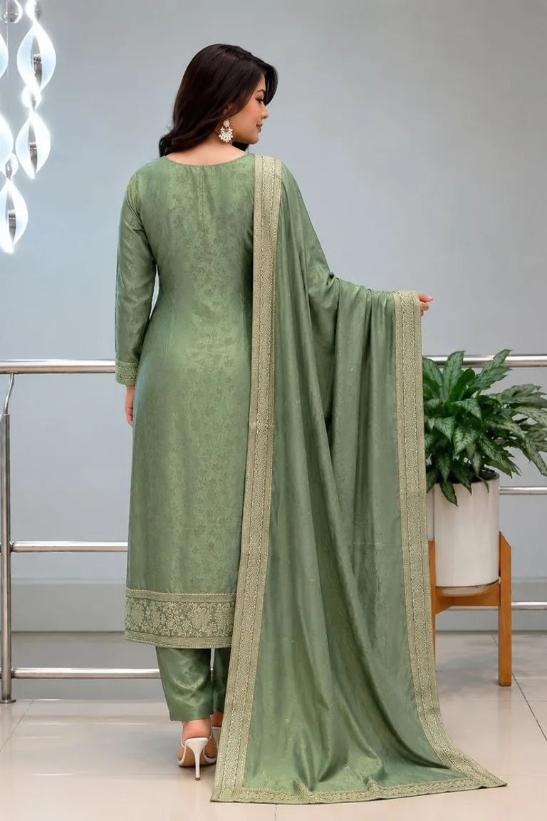 Designer Jacquard Full Stitch Suit