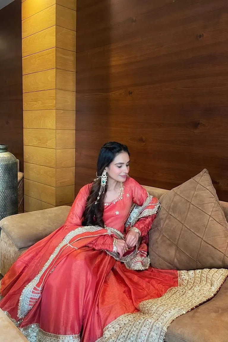 Designer Coding Work Anarkali Dress