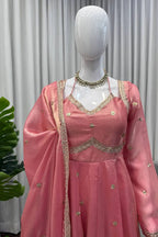 Pink Anarkali Gown