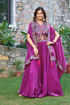 Embroidered Jacket Lehenga Set