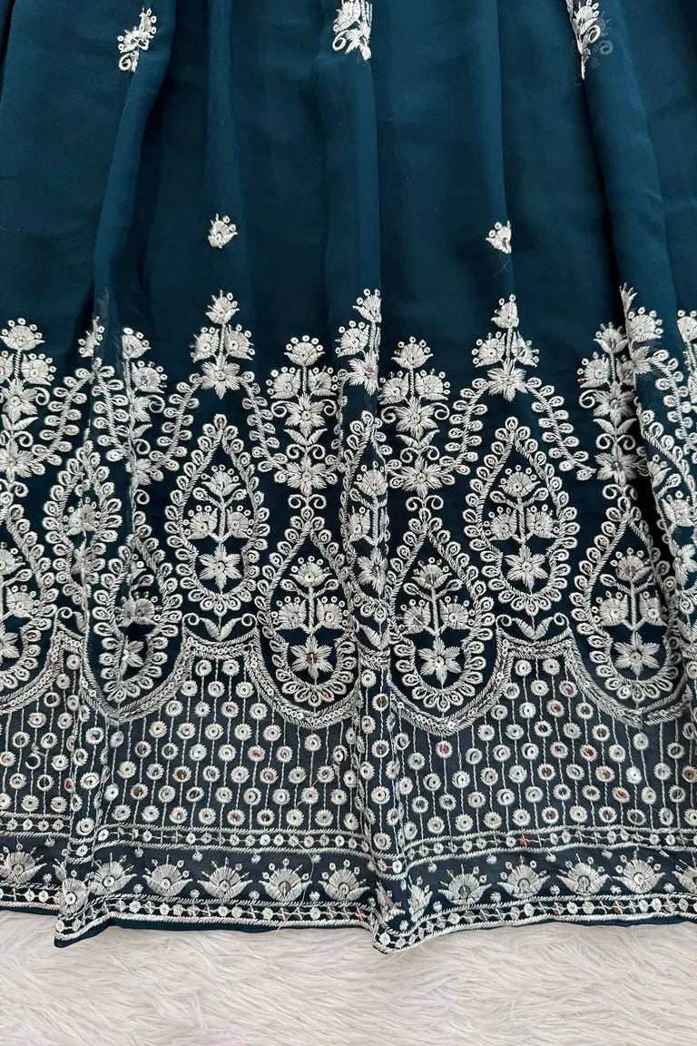 Ruby Georgette Lehenga