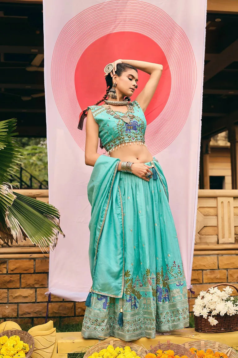 Elephant Lehenga-choli