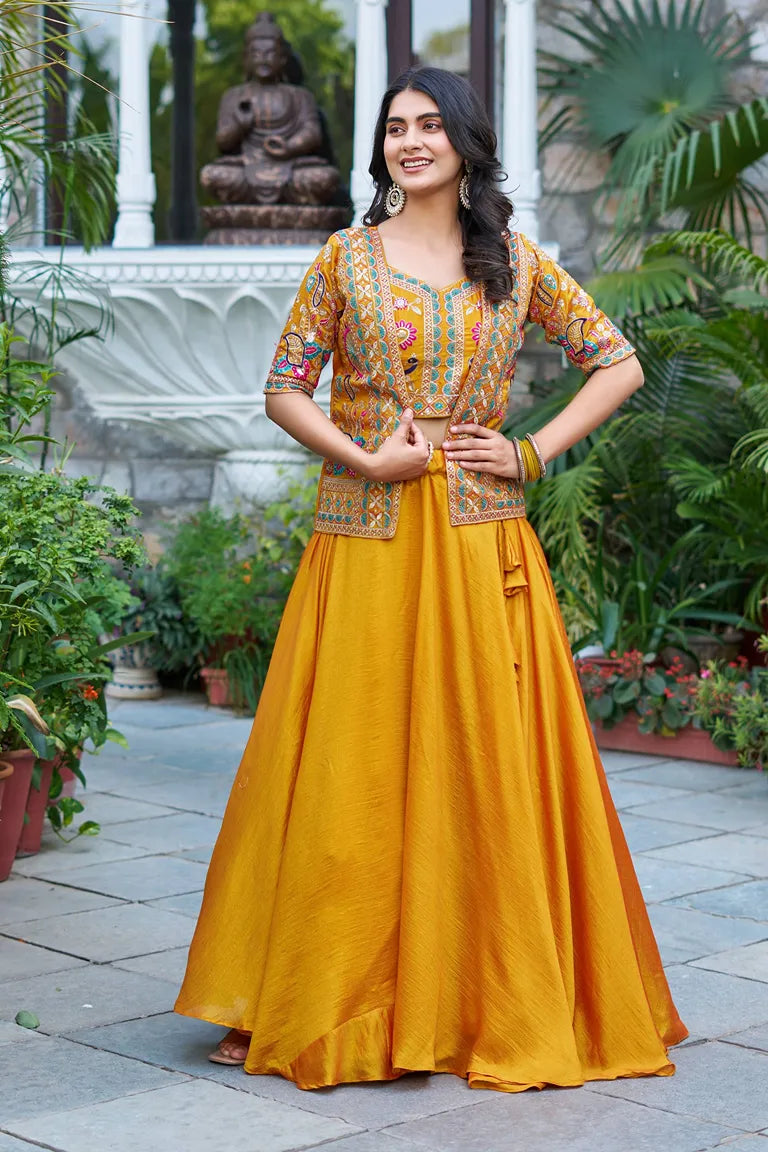 Choli & Skirt with Designer Jacket