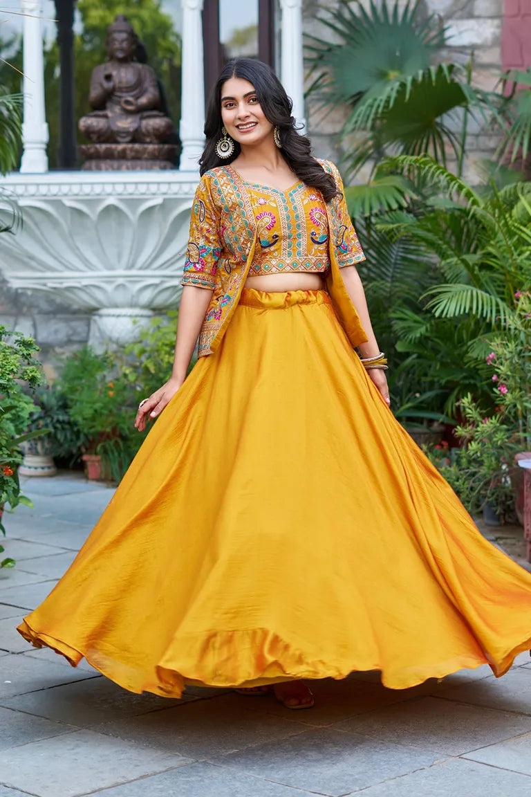 Choli & Skirt with Designer Jacket