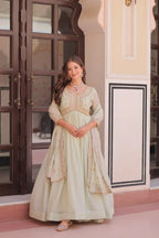 Peach Blossom  Anarkali Set