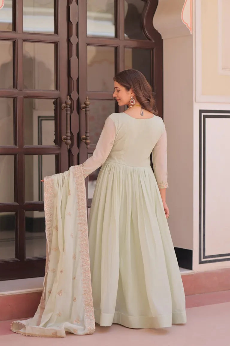 Peach Blossom  Anarkali Set