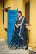 Perfect Festive & Wedding  Blue Lehenga