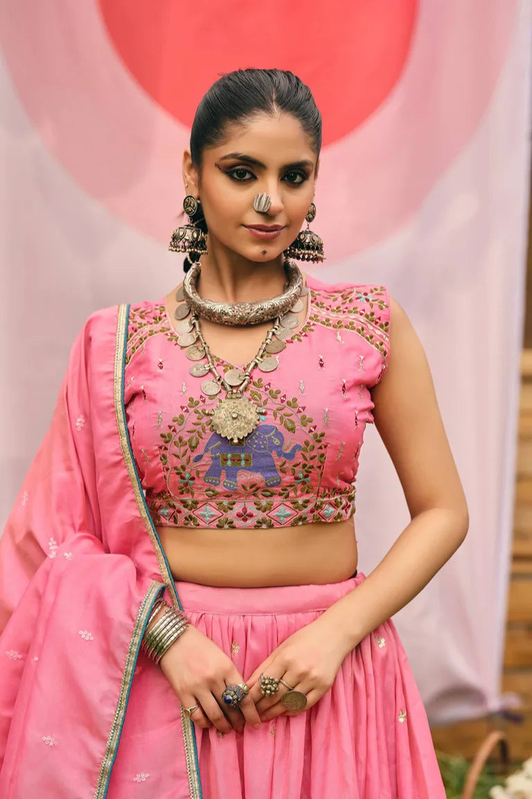 Elephant Lehenga-choli