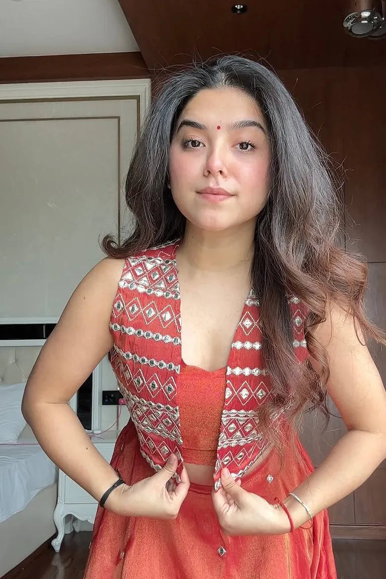 Orange Summer Silk Lehenga