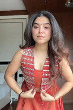Orange Summer Silk Lehenga