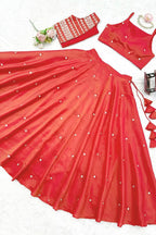 Orange Summer Silk Lehenga
