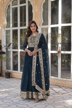 Midnight Zari Gown
