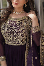 Midnight Zari Gown