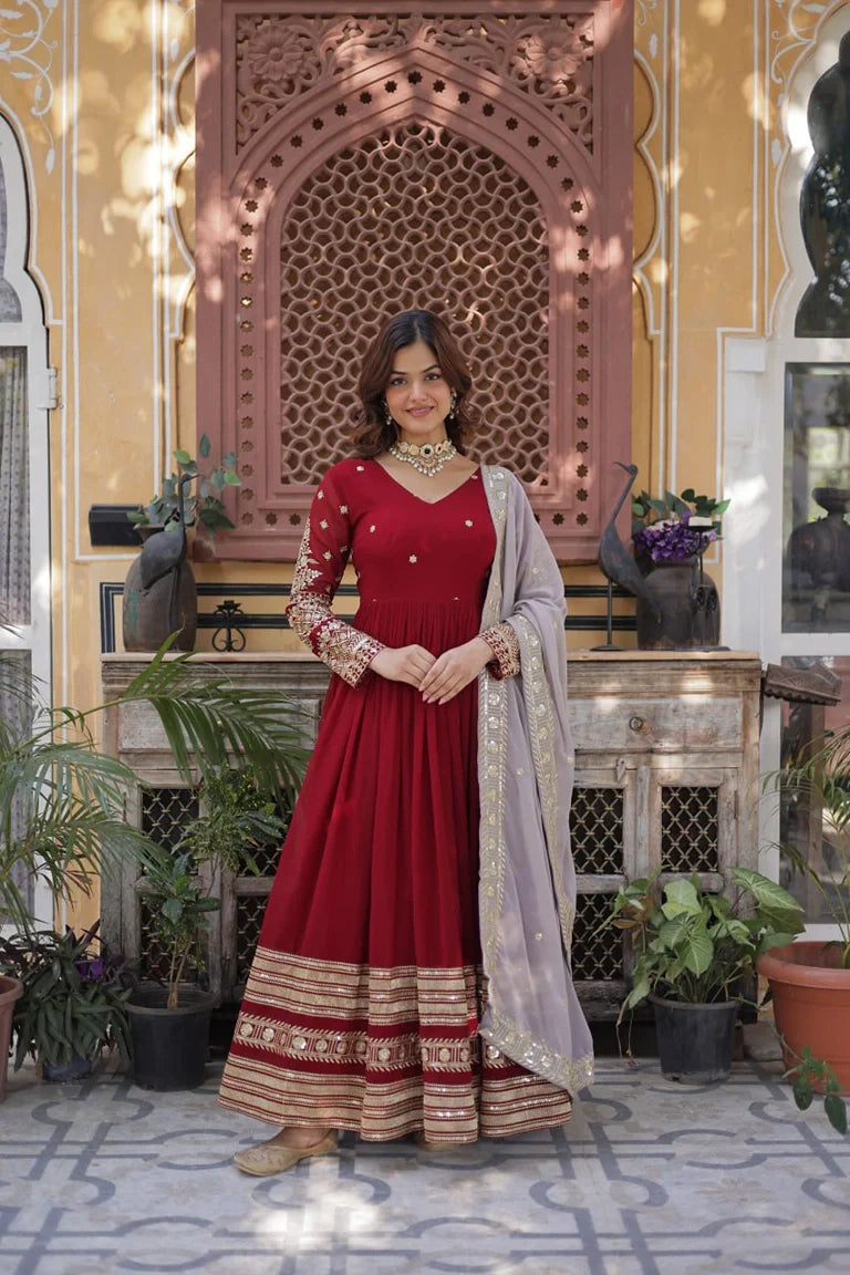 Vintage Ruby Gown