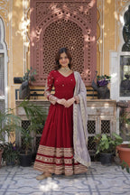 Vintage Ruby Gown