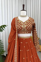 Bridal Orange Lehenga