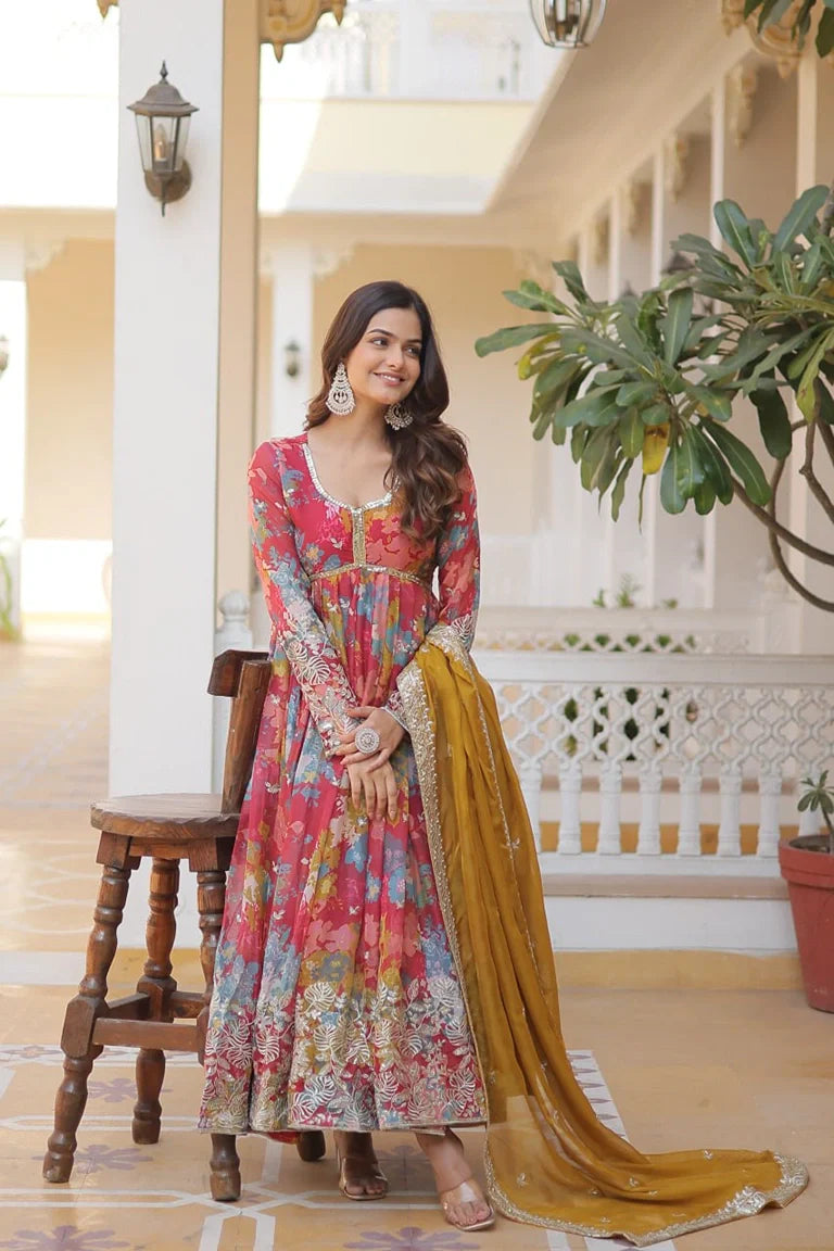 ALIA CUT GOWN WITH DUPATTA SET
