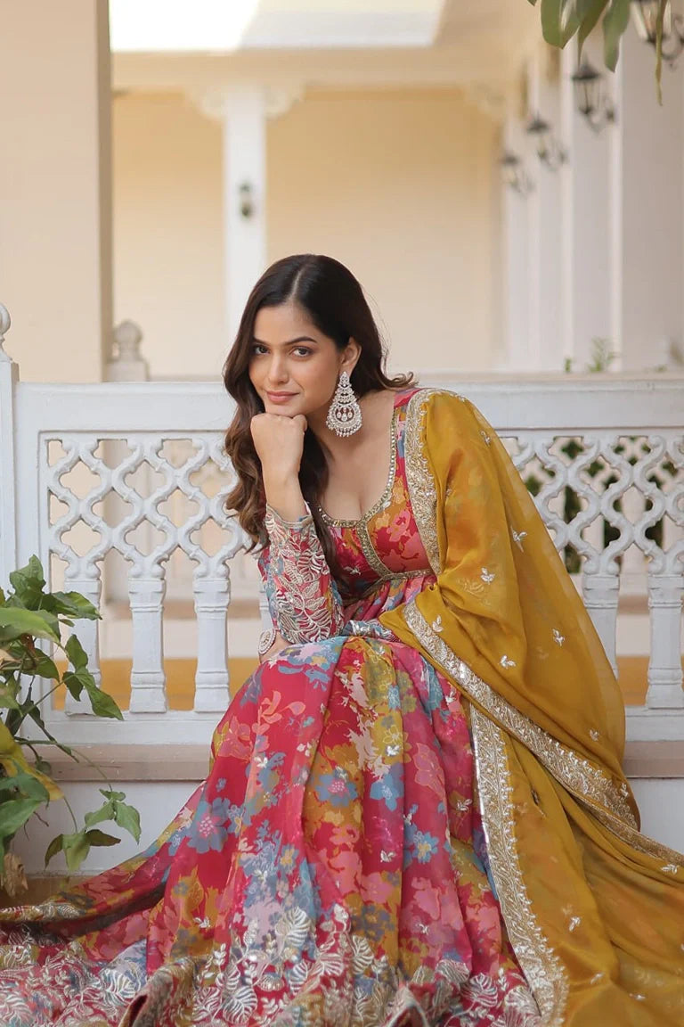 ALIA CUT GOWN WITH DUPATTA SET