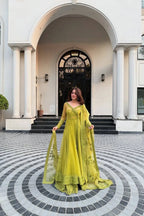 Royal Lime Anarkali Set