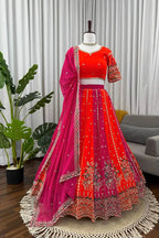 Orange Lehenga Choli