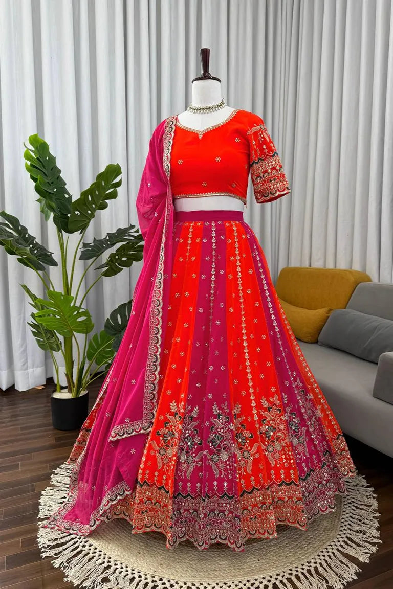 Orange Lehenga Choli