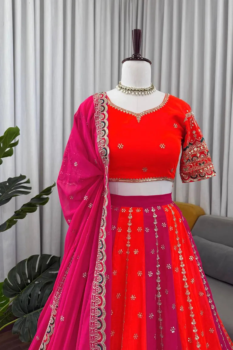 Orange Lehenga Choli