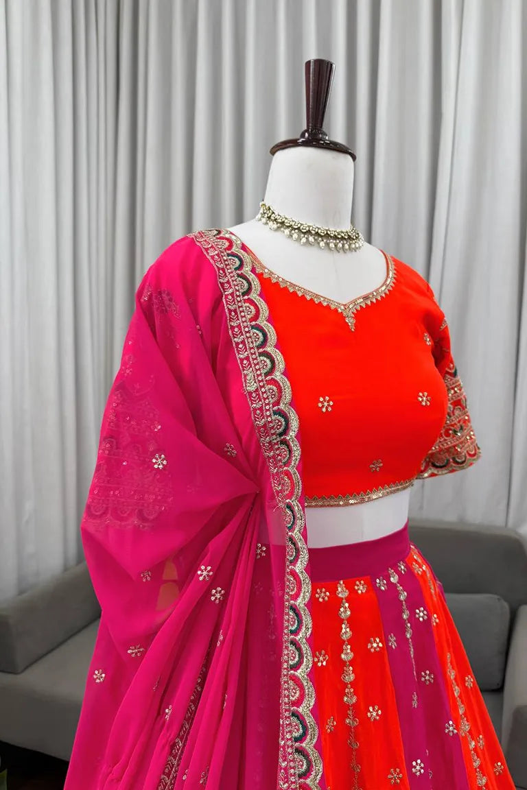 Orange Lehenga Choli