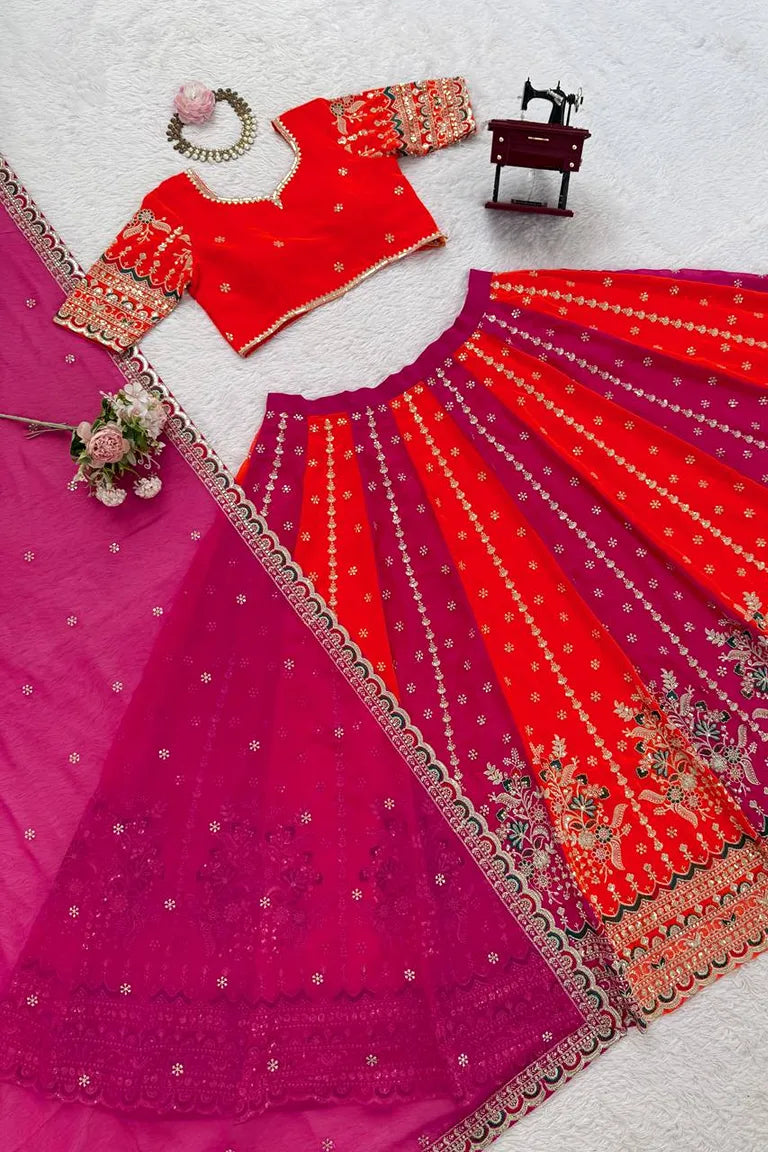 Orange Lehenga Choli
