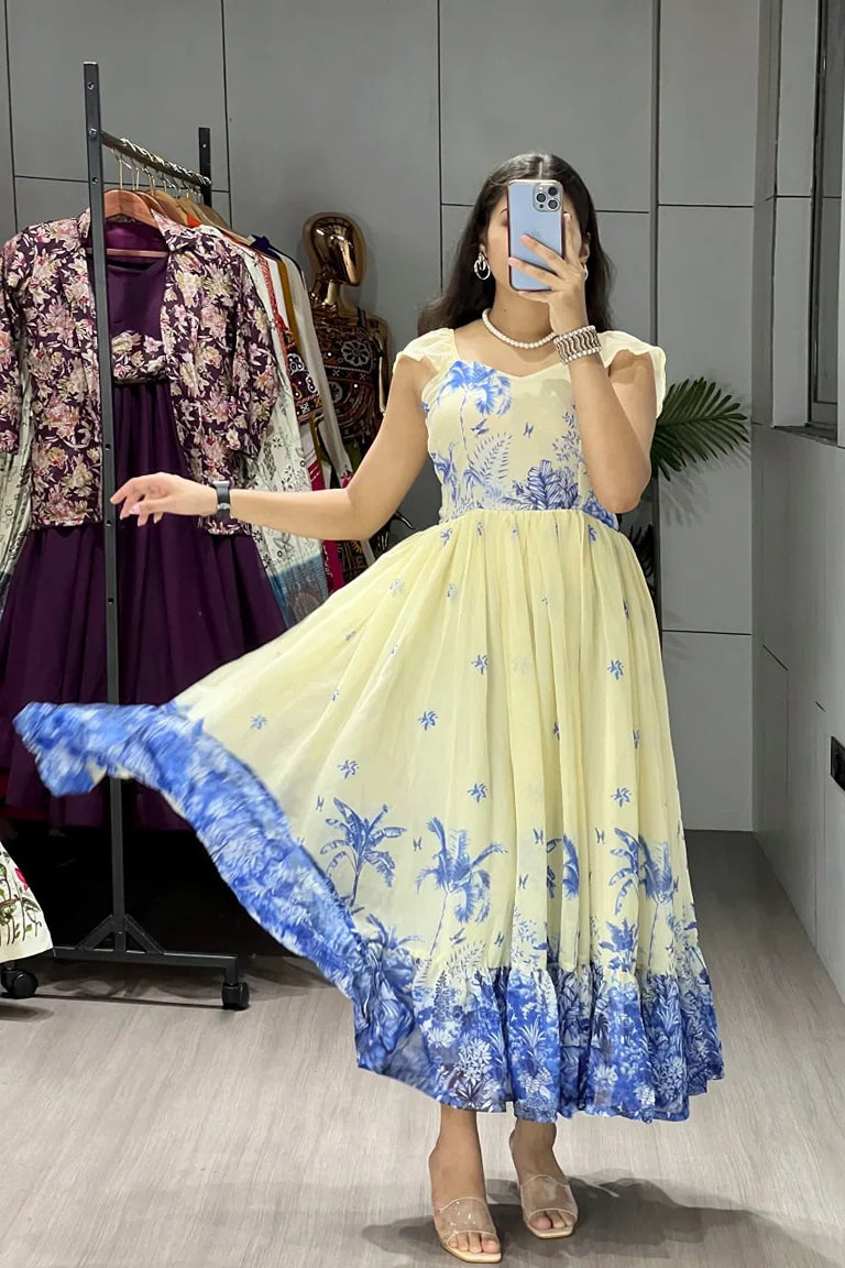 Royal Blue Majestic Frill dress