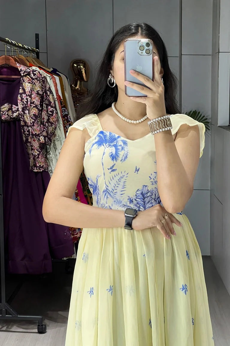 Royal Blue Majestic Frill dress