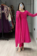 Blush Pink Majestic Leheriya Kurti