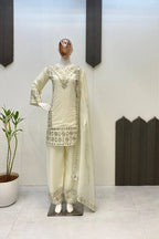 Ivory Mirror Work Suit Set