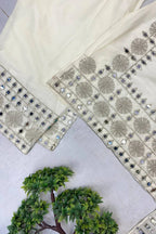 Ivory Mirror Work Suit Set