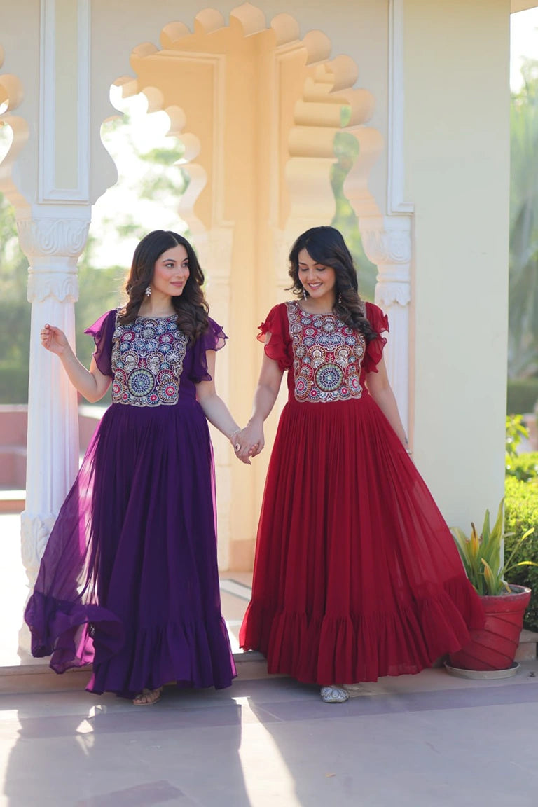 Elegant Occasion Ruffle Gown