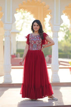 Elegant Occasion Ruffle Gown