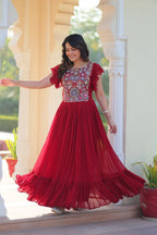 Elegant Occasion Ruffle Gown
