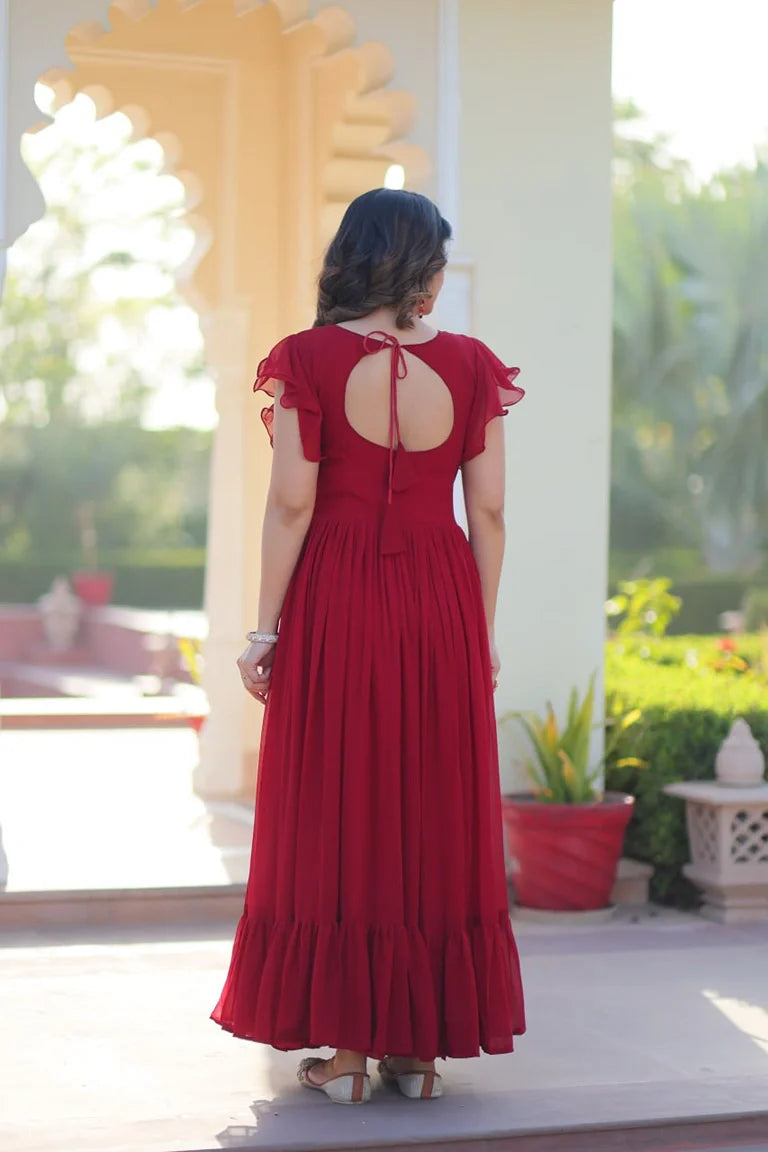 Elegant Occasion Ruffle Gown