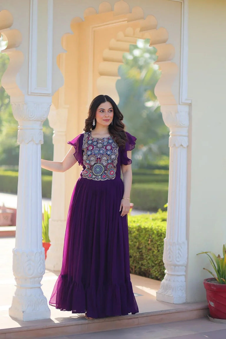 Elegant Occasion Ruffle Gown